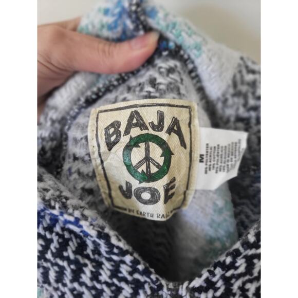 Vtg Baja Joe Earth Ragz Pullover Hoodie Sweatshirt M Surfer Beach Mexican - Picture 5 of 6